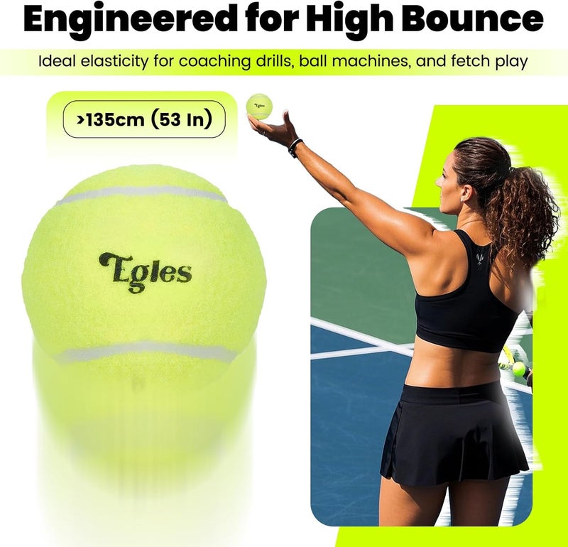 Egles 12/20/60 Packs Tennis Balls for Training and Dogs, High Elasticity Practice Tennis Ball with Mesh Bag for Transport and Beginner Exercise, Durable Pet Playing Tennis Ball Set - Image 2